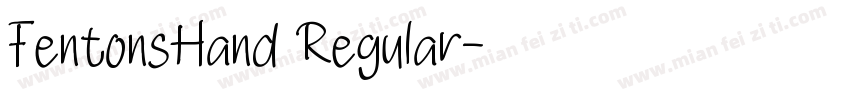 FentonsHand Regular字体转换